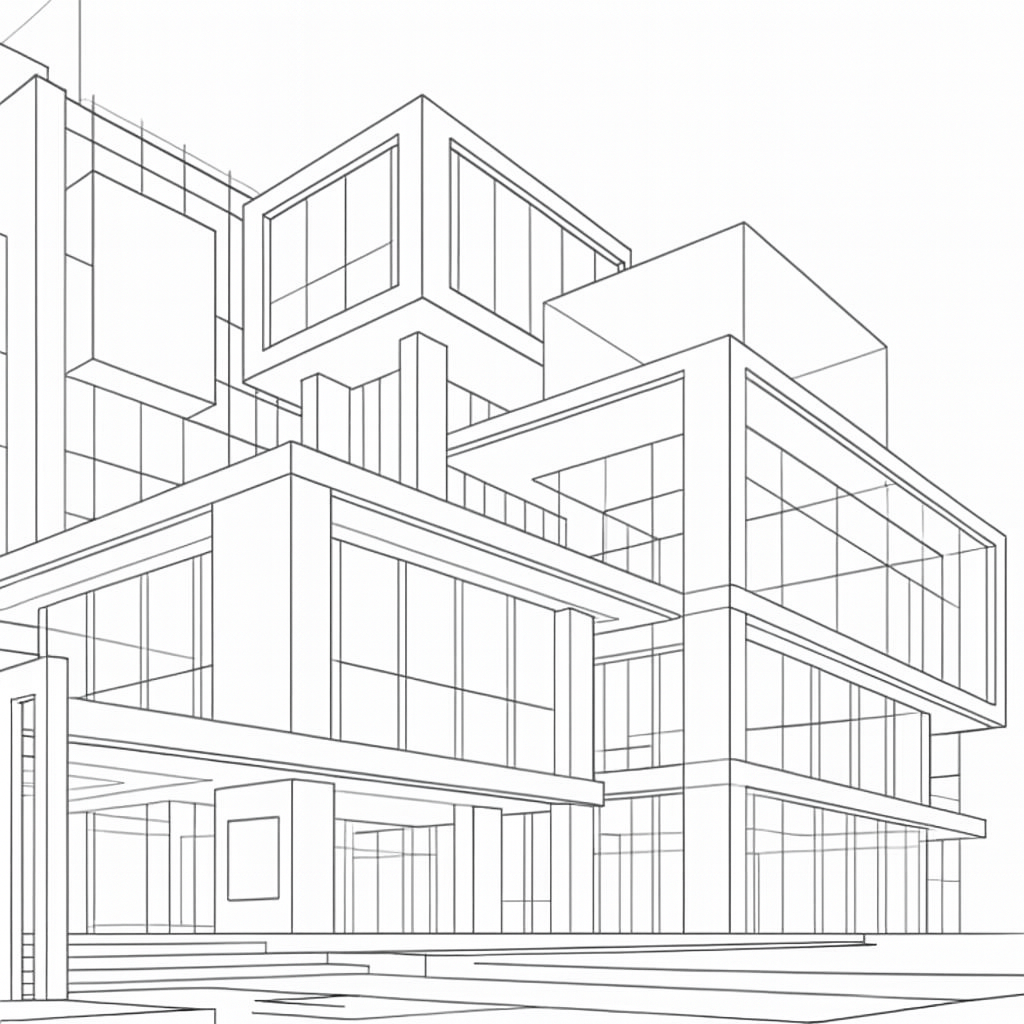 Modernes 3D Hausmodell